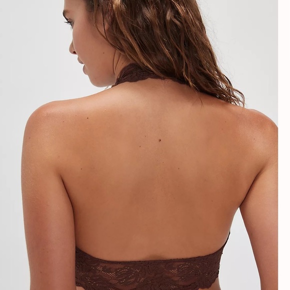 Free People Intimately Purple Last Dance Lace Halter Bralette Small - Picture 3 of 6